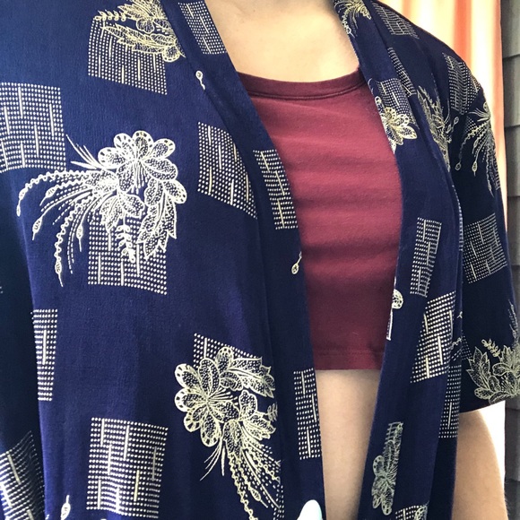 blue and gold outerwear shirt - Picture 4 of 4